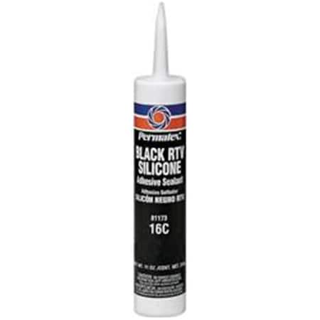 Permtx-Lockt 81173 Black Silicone Adhesive Sealant, 12.9 Oz. P13-81173